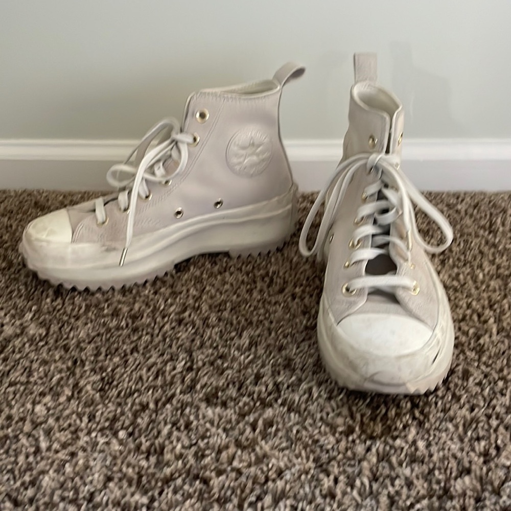 Suede platform converse